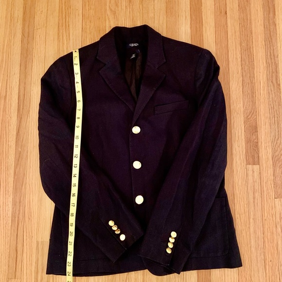 Chaps Ralph Lauren Navy Linen Blazer Size 10 - Picture 2 of 14